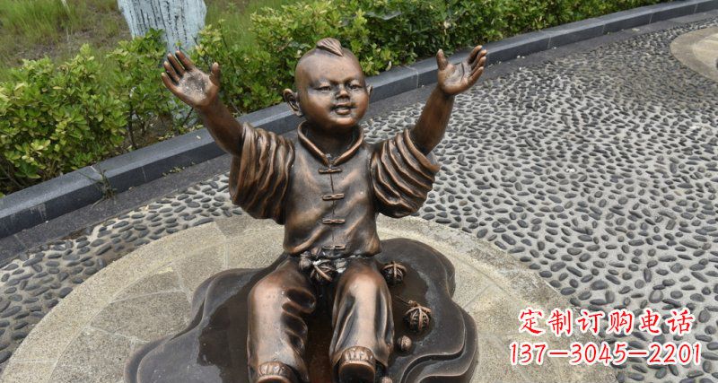 东莞精致雕塑,匠心创造——小男孩铜雕