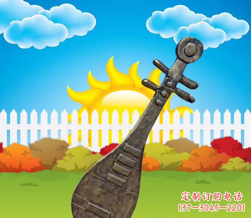 东莞古代琵琶广场乐器铜雕