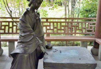 东莞艺术精灵西施下棋情景雕塑