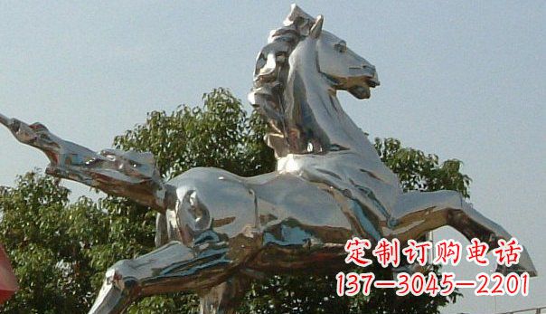 东莞广场不锈钢奔马雕塑 (2)