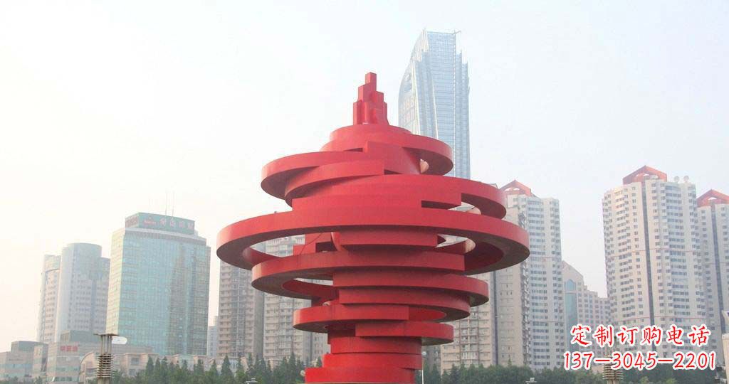 东莞广场不锈钢火炬雕塑
