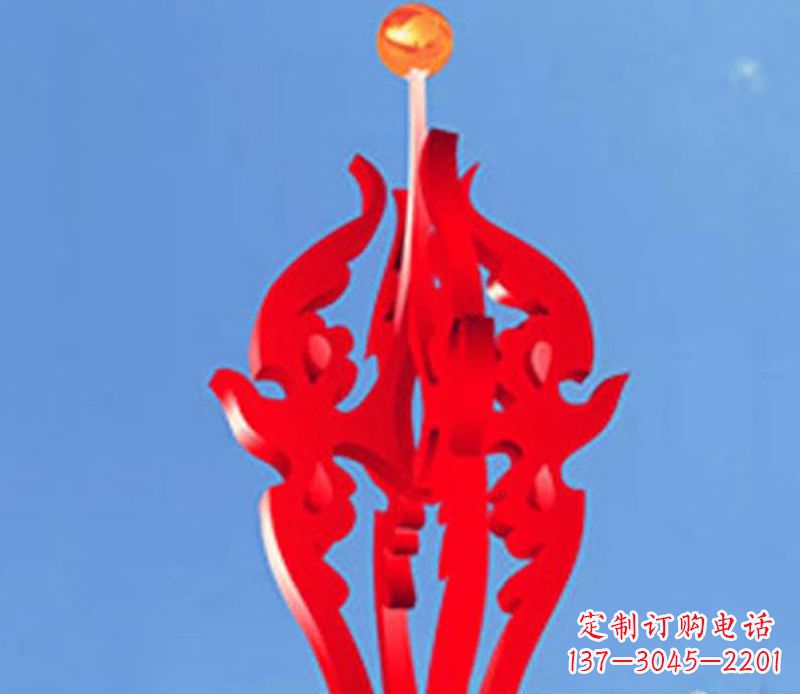 东莞广场不锈钢火苗抽象雕塑