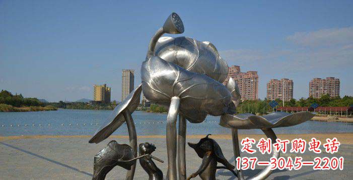 东莞精美不锈钢莲蓬雕塑