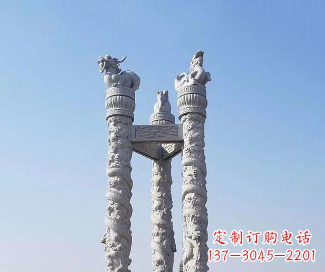 东莞广场大理石龙柱景观石雕_2