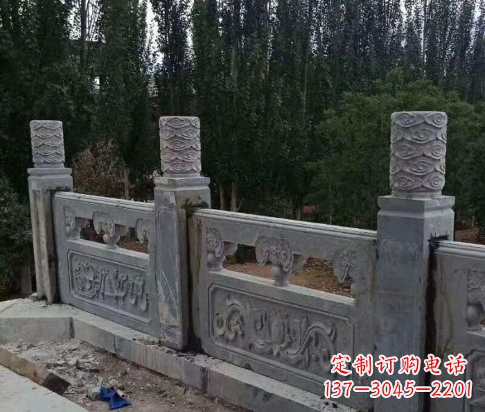 东莞定制石质护城河栏板雕塑
