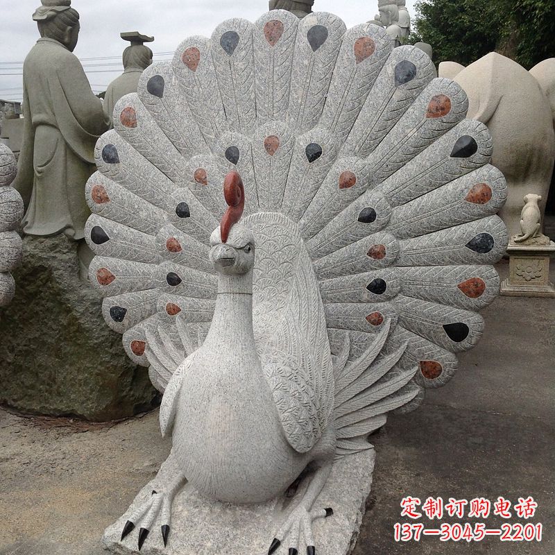 东莞花岗岩孔雀雕塑——艺术与文化交融