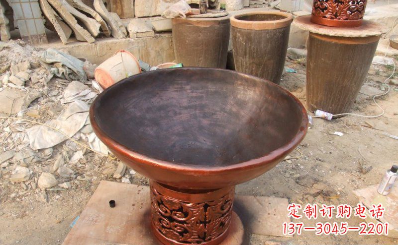 东莞花盆公园景观铜雕