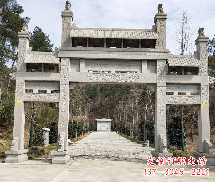 东莞中领雕塑定制牌坊石雕