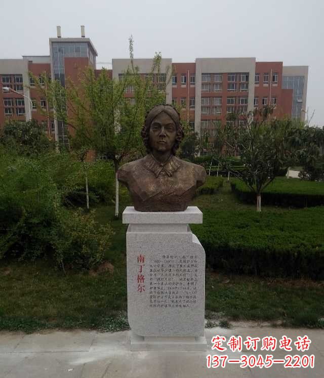 东莞南丁格尔校园名人铜雕：精致细致的雕塑艺术