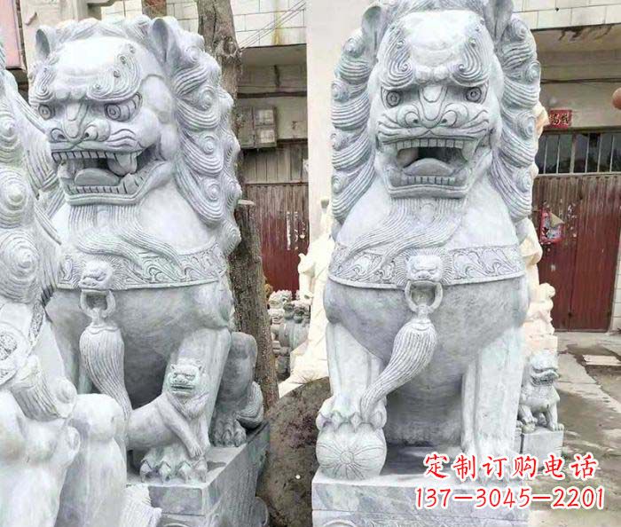 东莞象征力量的大理石狮子石雕
