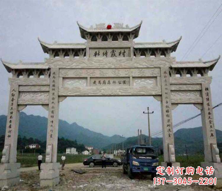 东莞三门牌坊石雕:细节讲究处处把精雕细琢