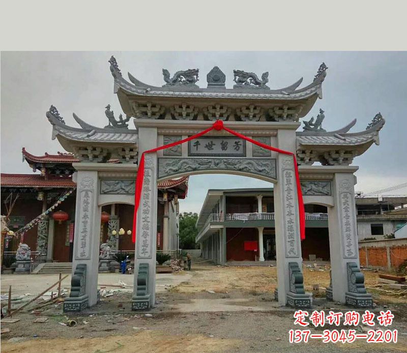 东莞以传统工艺为源的独特牌坊石雕