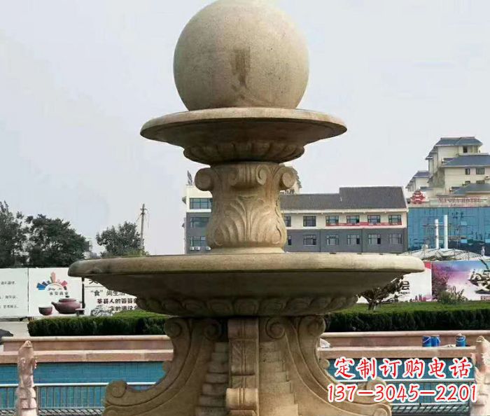 东莞引领时尚的砂岩大型喷泉雕塑