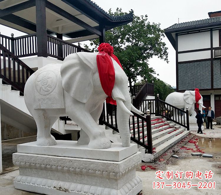 东莞迎接观音祝福的精美大象观音栏杆