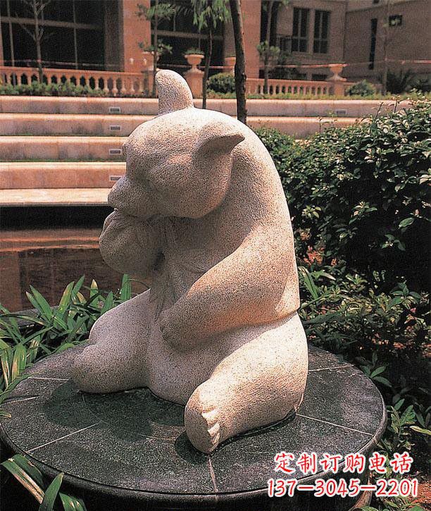 东莞石雕熊猫