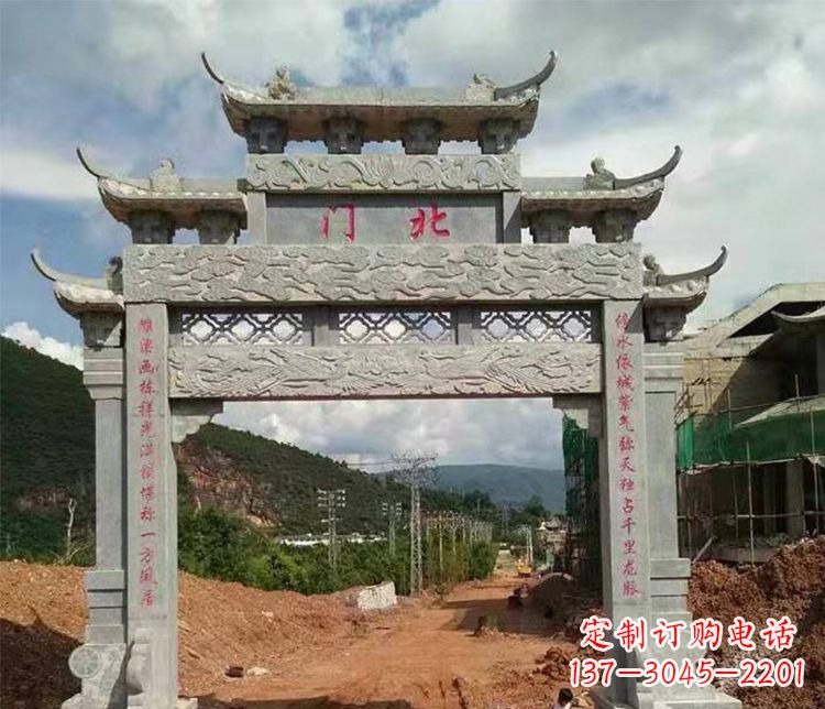 东莞石牌坊单门牌坊石雕