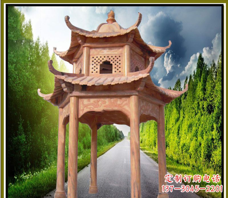 东莞双层凉亭园林石雕