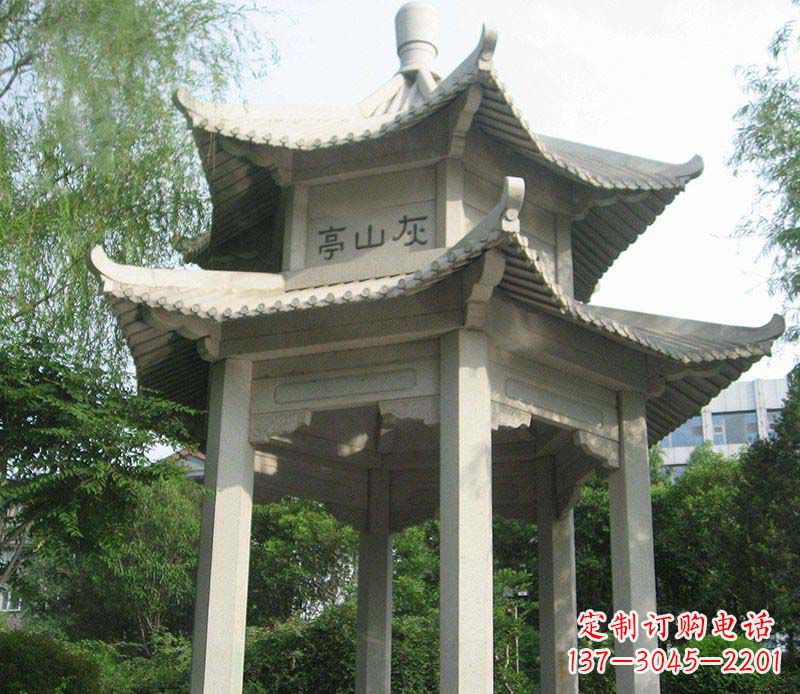 东莞双层石凉亭石雕