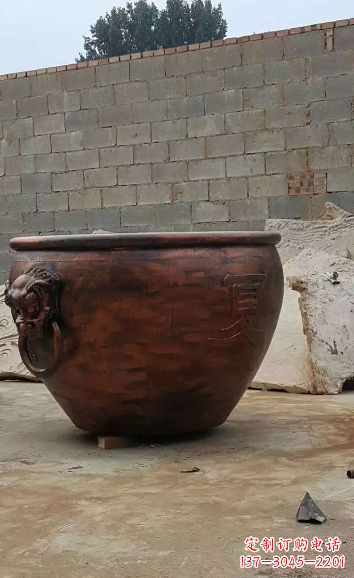 东莞水缸铜雕