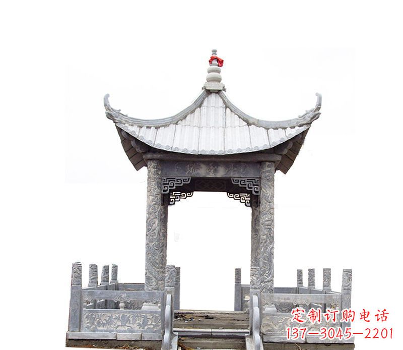 东莞四角仿古石凉亭石雕