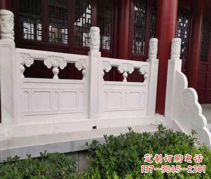 东莞寺庙景观汉白玉石浮雕栏板 (3)