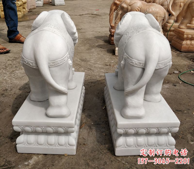 东莞寺庙石雕大象