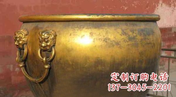东莞寺庙水缸铜雕 (2)