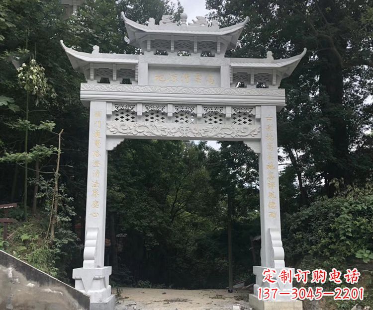东莞寺院牌坊石雕