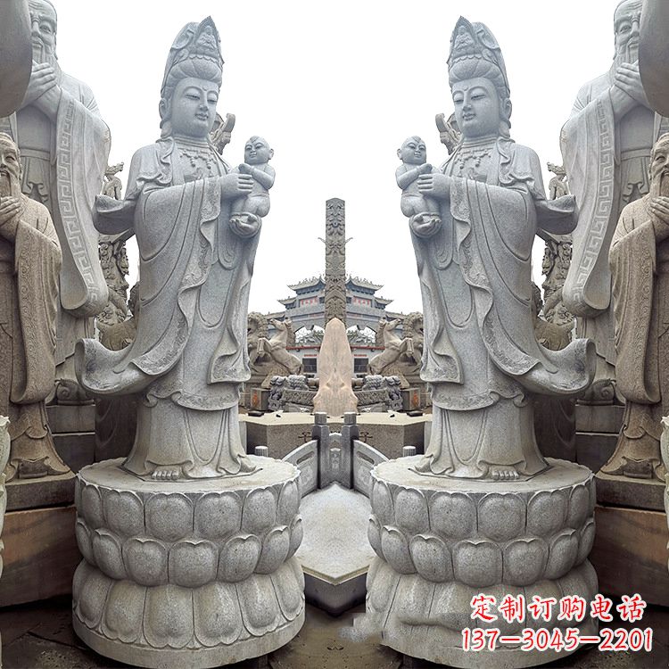东莞送子观音青石雕塑