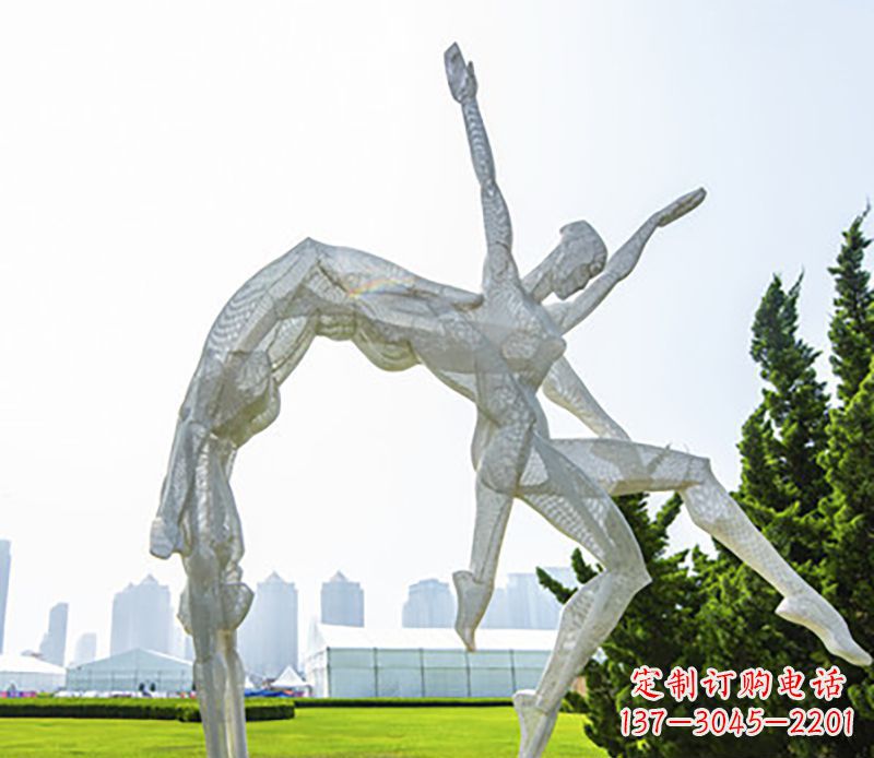 东莞体操运动员不锈钢雕塑