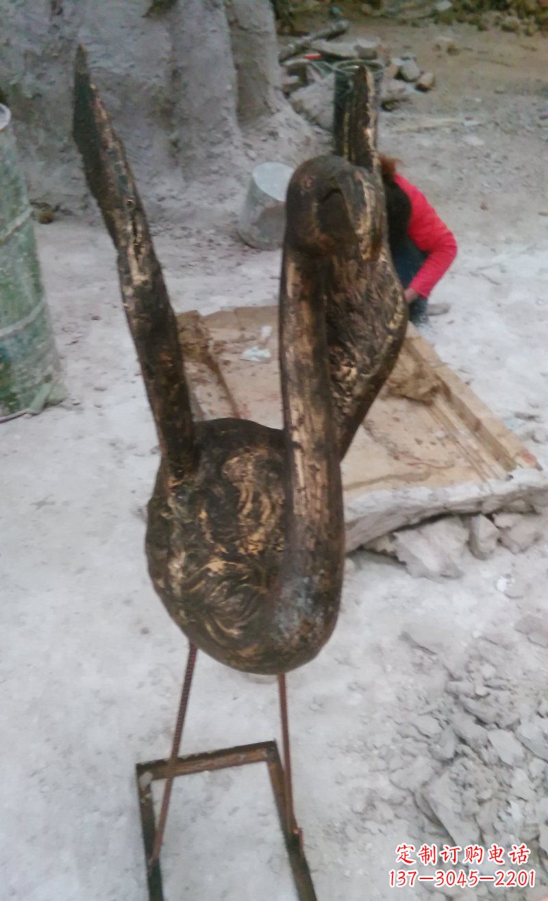 东莞天鹅动物铜雕 (2)