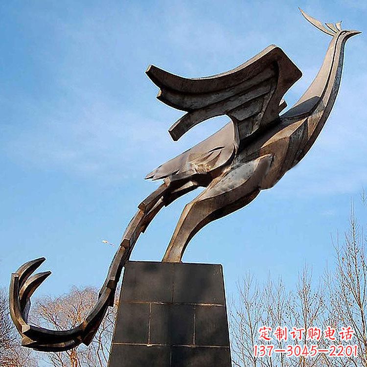 东莞铜雕百鸟之王凤凰景观雕塑