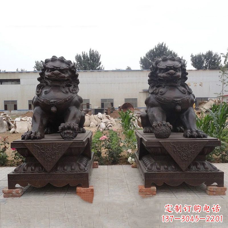 东莞铜雕北京狮子