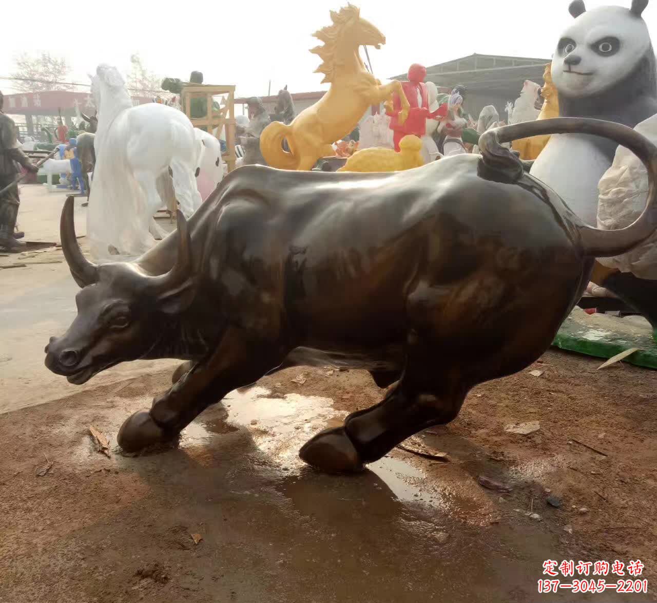 东莞铜雕动物牛