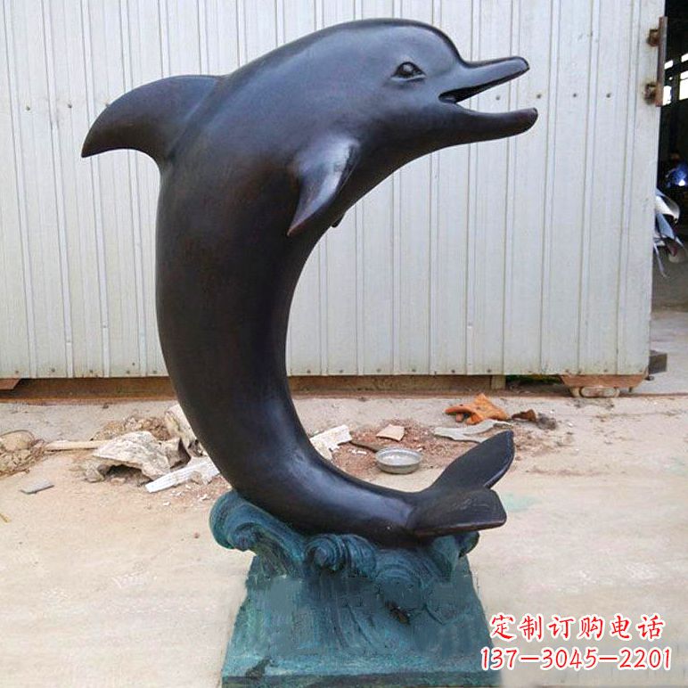 东莞铜雕海豚雕塑