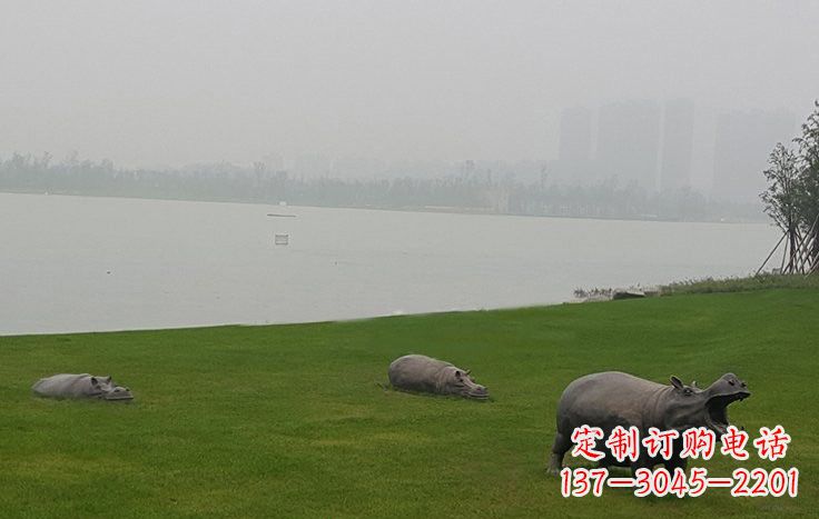 东莞铜雕河马公园动物雕塑