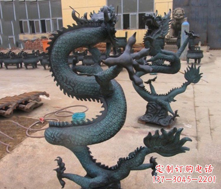 东莞铜雕户外装饰神龙雕塑摆件