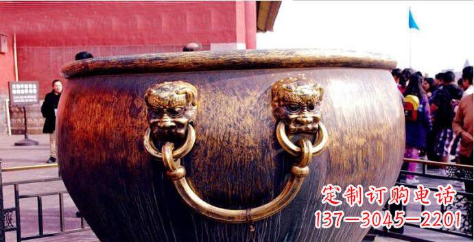 东莞铜雕水缸寺庙景观雕塑