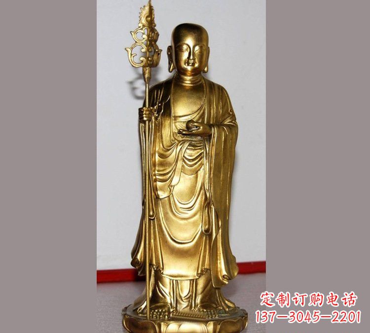 东莞铜雕寺庙佛堂地藏菩萨