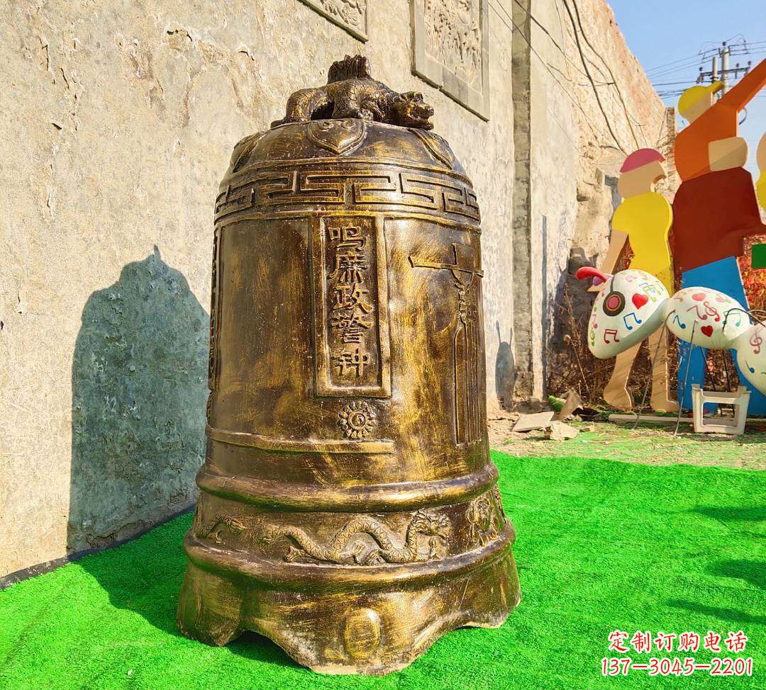 东莞铜雕寺庙警钟雕塑摆件