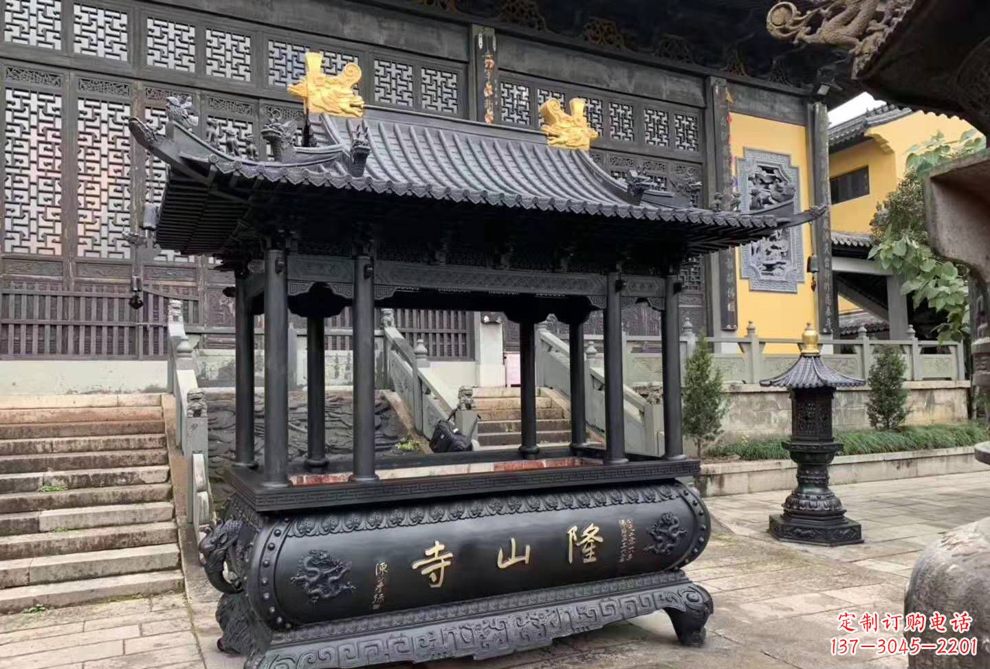 东莞铜雕香炉寺庙景观户外摆件