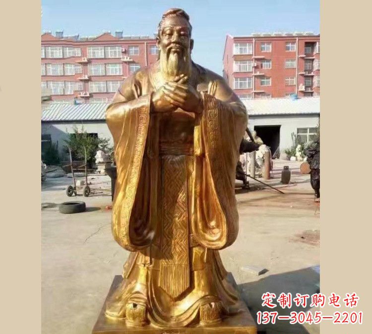东莞铜雕校园孔子