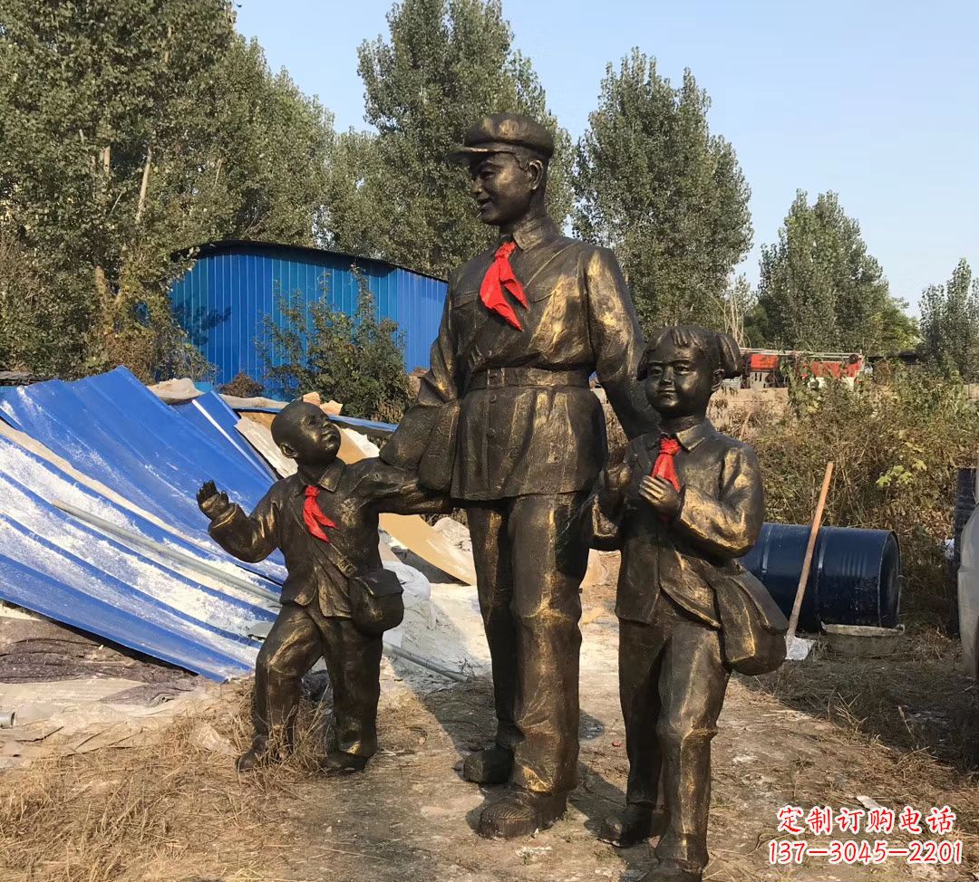 东莞铜雕校园雷锋雕塑
