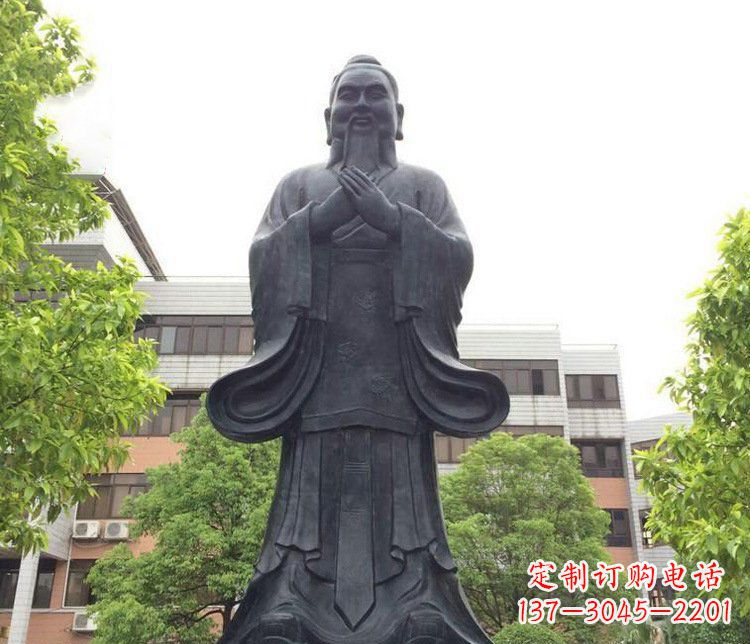 东莞铜雕学校孔子圣人雕塑摆件