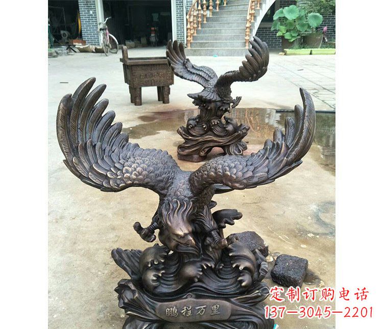 东莞铜雕园林飞鹰动物雕塑