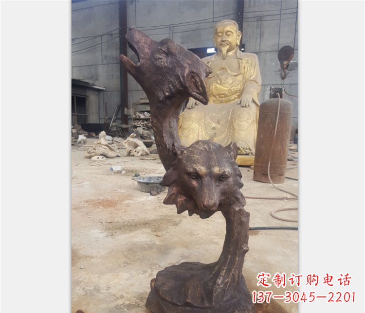 东莞铜雕园林金钱豹动物雕塑