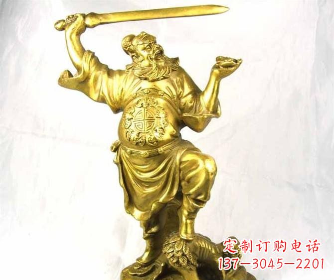 东莞铜雕赵公明古代人物雕塑