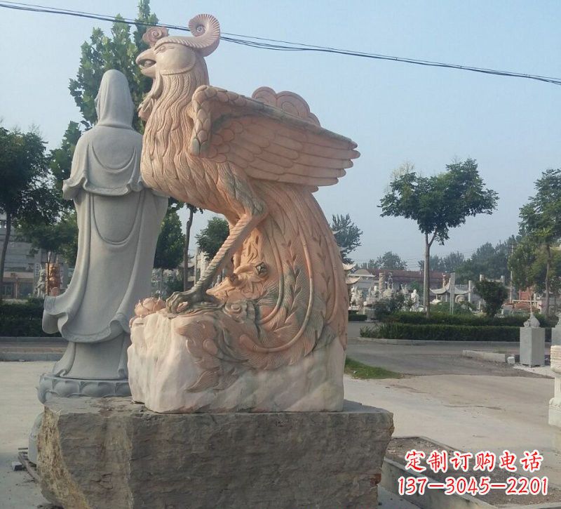 东莞晚霞红凤凰石雕
