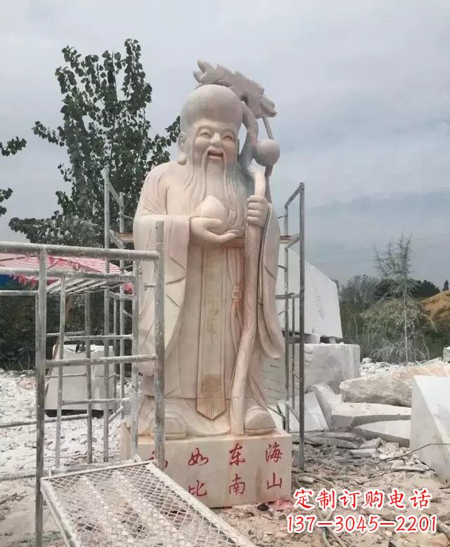 东莞晚霞红神像老寿星雕塑