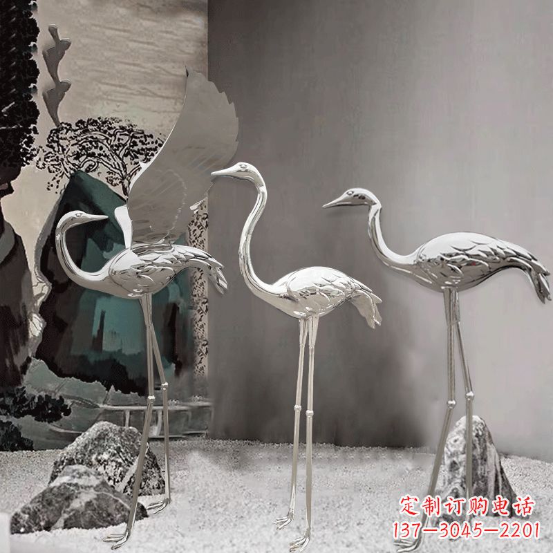 东莞仙鹤雕塑不锈钢